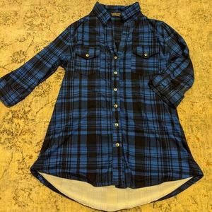 Blue gingham button down